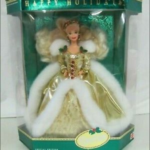 1994 MATTEL BLONDE HAPPY HOLIDAYS BARBIE DOLL